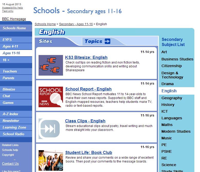 Ks3 English Bitesize Content Classconnect