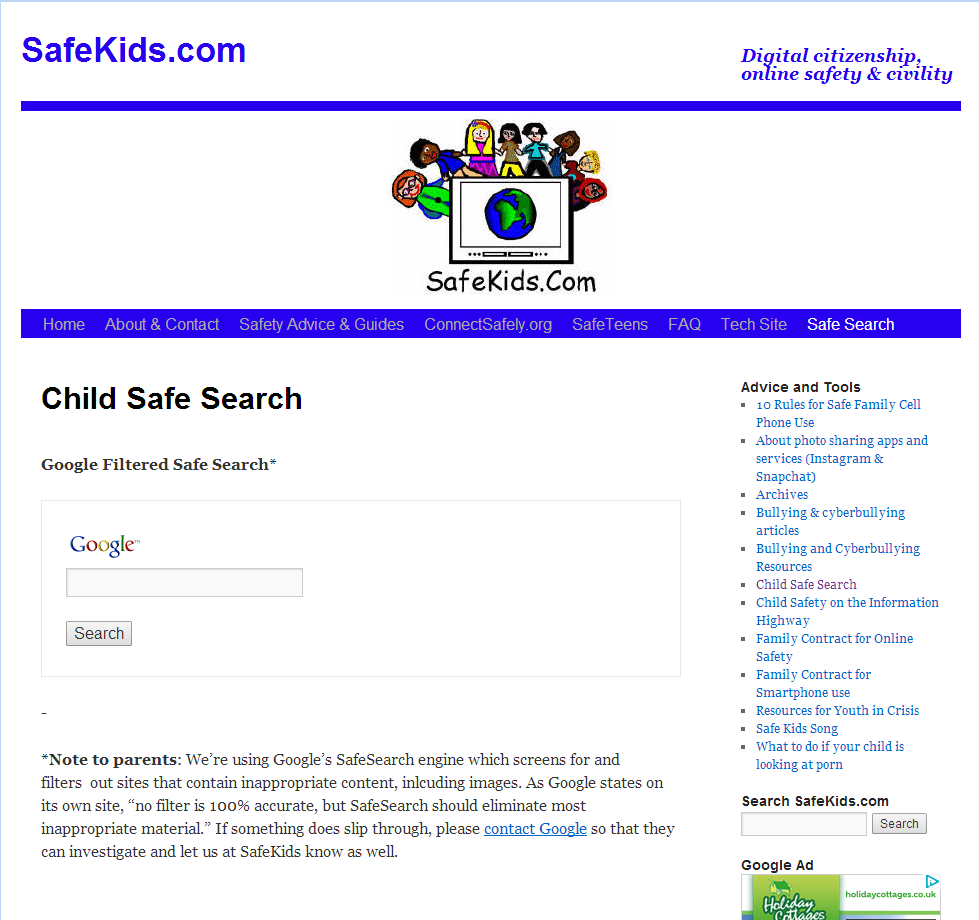 Child Safe Search Content ClassConnect