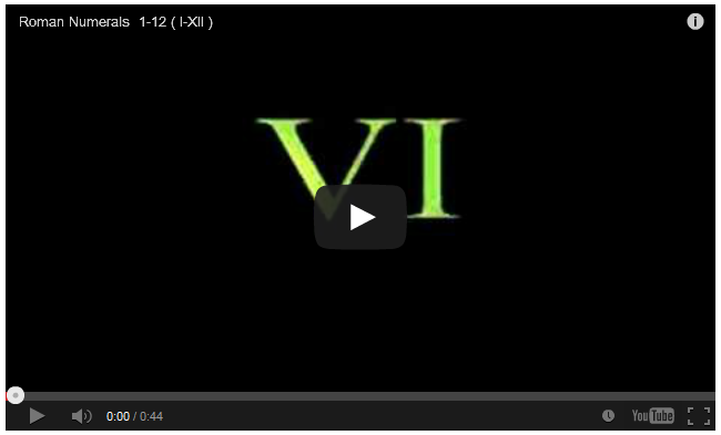 Roman numerals - Content - ClassConnect