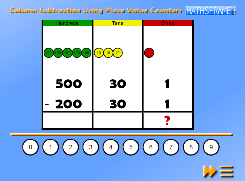 Column Subtraction Content ClassConnect